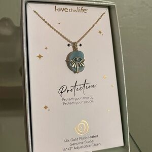 Gold and Aventurine Protection Necklace